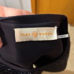 Tory Burch Tinsel sparkle shift short sleeve dress navy blue black scuba size XS Photo 6