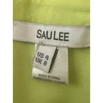 Sau Lee Lime Green Nia Pleated Strapless Cotton Mini Dress Size 4 Photo 3