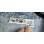 Y2K Jeanology Womens 18 Full Zip Denim Jacket Patch‎ Pockets Retro Funky Preppy Blue Photo 9