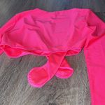 Dolls Kill Hot Pink Wrap Crop Top Size Medium Photo 12