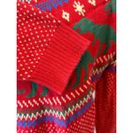 Modcloth fair isle Ugly Christmas Sweater XL Extra Large dino Knit Dinosaur Ski Photo 8