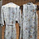 Night Gown Peignoir Vintage Barbizon 2 Piece Set Floral Satin S/M Pink Size M Photo 7