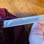 Free People  Crop Top Velvet Burgundy Short Sleeve Open Back Ruched Soft Casual Photo 7