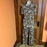 Vintage 80s Safari Jumpsuit Animal Print Boho Utility One Piece Photo 11