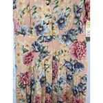 VTG Jane Singer Dress 10 Pink Floral Made in USA NEW Prairie Lace Collar Cottage Photo 2