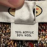 Talbots long sweater jacket colorful artsy patchwork look wool blend size XL Photo 10