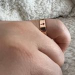 Handmade Rose Gold Cross stainless steel ring - Size 7.5 Photo 4