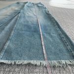 Pilcro Anthropologie  The Madi Front Slit Denim Maxi Skirt Faded Blue Wash Size 6 Photo 11