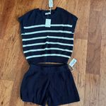 Jessica Simpson Navy Striped Knit Shorts Set by  NWT Photo 0