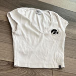 Iowa Hawkeyes Hype and Vice Cropped Women’s Top White Size M Photo 0