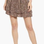 Rails  Addison Chestnut Abstract Animal Skirt Size Small‎  Smocked Tiered Photo 0