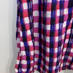 Anthropologie NWT $110  Purple Motif Checked Knee Length Dress XS Photo 8