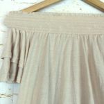 Lulus Off the Shoulder Swing Crop Top Womens M Ivory Short Sleeves Peasant Boho Photo 14