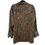 Walter Baker Delisse Leopard Print Long Sleeve Button Up Shirt Women's Medium Photo 2