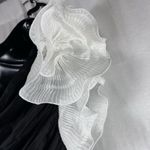 Elliatt Merriment Black White Rosette One Shoulder Pleated Mini Dress Sz Small Photo 7