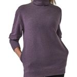 Athleta Balance Cinch Purple Sweatshirt Tunic Long Sleeve Turtleneck Size Small Photo 0