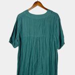 LAKEGauze Caftan Dress Large Cyprus Green Maxi Cotton V Photo 7