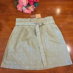 Blu Pepper Denim Green Polka-dot Skirt Size Large Photo 0