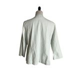 Chico's  1 Floral Embroidered Scalloped Open Front Top Size M‎ Blue Cardigan Photo 7