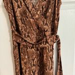 EXPRESS Brown Snake Skin Jumpsuit Photo 5