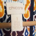 Chico's Ikat Medallion Print Shift Dress-Size 1 / US 8-Tie Detail-Stretchy-Casual Photo 7