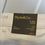Style & Co . Women's White Curvy Skinny Short Jeans Photo 2