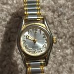 Advance women’s vintage two tone working bracelet watch stretches‎ one size Gold Photo 2