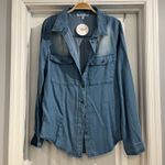 Lane Tree Women’s Denim Kara Button Down Sz Lg​ Blue Photo 1