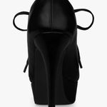 Allegra K  Black Lace up platform booties 7.5 Photo 3