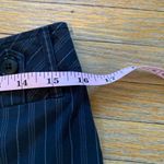 Loft Ann Taylor ‘Ann’ Striped Navy Size 8P Crop Cuffed Pants Photo 10