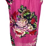Soft Surroundings Bouquet of Roses Floral Short Sleeve Tunic Purple Size Small Photo 9