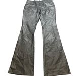 Kancan Kiwi Mid Rise Faux Leather Flare Jeans Pants 30 Black Goth Grunge Rave Photo 0