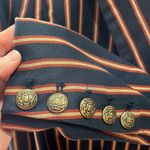 Free People  "Tucked Away" Blazer Blue/Red/Tan Stripes-XS Photo 3