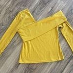 Off the shoulder long sleeve shirt size large Gold Photo 0