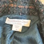 Coldwater Creek  teal green boucle tweed jacket bronze metallic threads Photo 5