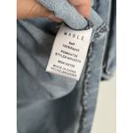 Mable Denim Romper Womens Small Collared Button Up Lantern Sleeve Blue Shorts Photo 3