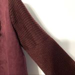 Just Fab white faux fur maroon sweater medium Photo 5