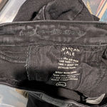American Eagle  Black Distressed Super High Rise Jeggings- Size 2 Long Photo 2