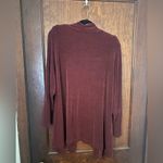Vikki Vi Bordeaux Classic Open Front Jacket Cardigan 1X Red Photo 2