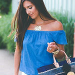 J.Crew ✨  Chambray Off Shoulder Top ✨ Photo 0