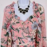 BELLEVUE THE LABEL Hummingbird Floral Mini Dress in Dusty Blush Size Small NWT Pink Photo 3