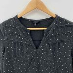 Lucky Brand  Pullover Top Womens Small Gray White Heart‎ Print Cotton Soft Photo 1