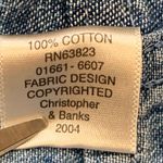 Vintage Christopher & Banks Denim Shirt Jacket Chambray Patriotic Americana Blue Size M Photo 8