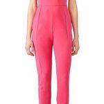 Black Halo Bene Crisscross Cropped Pink Jumpsuit Size 4 Photo 0