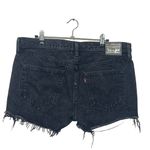 Levi's Levi’s Distressed Denim Shorts Black Raw Hem Women’s Size 31 High Rise 2.5in Photo 3