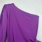 NWT Purple One Shoulder Tie Long Sleeve Bodycon Dress Sz One Size Photo 4