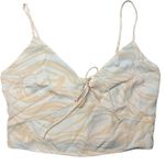 Abercrombie & Fitch • Abercrombie tie front crop top white tan medium Photo 3
