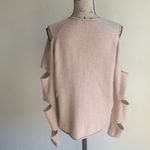 Skull Cashmere  Tyrone Dusty Pink Cut Out V-Neck Sweater Sz Small Photo 9