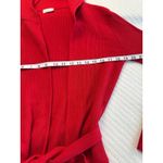 Charlotte Russe VTG Y2K 90s  RED Rib-Knit‎ Hooded Cardigan Belted Duster USA Sm Photo 3