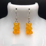 Orange Teddy Bear / Gummy Bear Earrings Photo 0